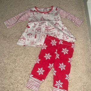 Baby girl Christmas matching set